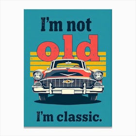 Retro Classic Chevrolet Car Poster Canvas Print