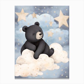 Sleeping Baby Black Bear 2 Canvas Print