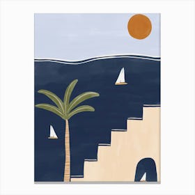 Stairway To The Sea Canvas Print