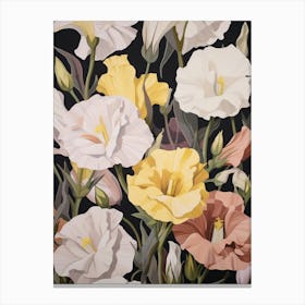 Lisianthus 4 Flower Painting Canvas Print