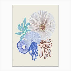 Coral floral Canvas Print