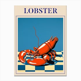Lobster Seafood Poster Canvas Print
