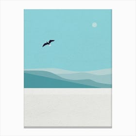 Minimal art Seagull In The Sky Canvas Print