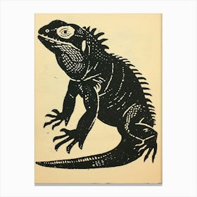 Cuban Iguana Bold Block 2 Canvas Print