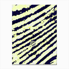 Blue And Yellow Stripes Canvas Print