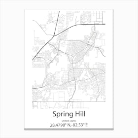 Spring Garden,United States Minimalist Map Lienzo