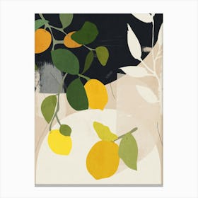 Lemon Abstract Art Canvas Print