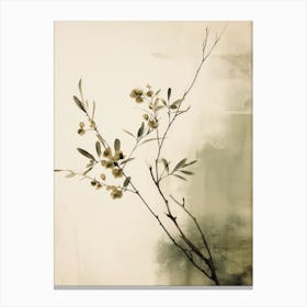 Green Twig No 1 Canvas Print