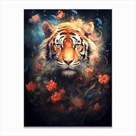 Moody Tiger Illustration Canvas Print by Call Of The Wild Studio - Fy