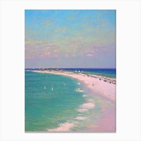Siesta Key Beach Florida Monet Style Canvas Print