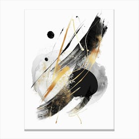 Abstract Black And Gold Painting 47 Canvas Print