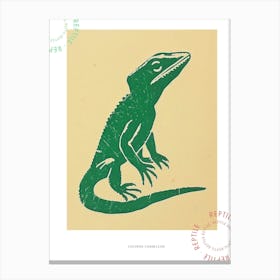 Green Fischers Chameleon Bold Block 2 Poster Canvas Print