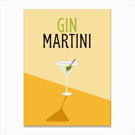 Gin Martini Print Canvas Print