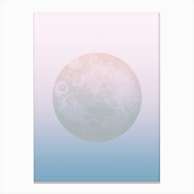 Light Pastel Moon Canvas Print
