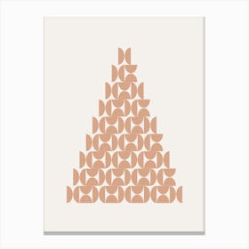 Mid Century Modern Christmas Tree Neutral Canvas Print