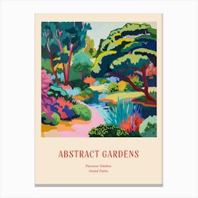 Colourful Gardens Descanso Gardens Usa 3 Red Poster Canvas Print