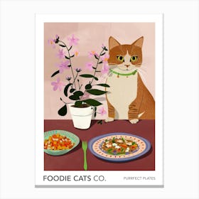 Foodie Cats Co Cat And Mexican Food 3 Canvas Print