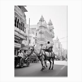 Hyderabad, India, Black And White Old Photo 3 Canvas Print