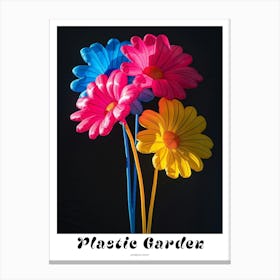 Bright Inflatable Flowers Poster Gerbera Daisy 4 Canvas Print