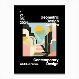 Geometric Design Archive Poster 17 Canvas Print