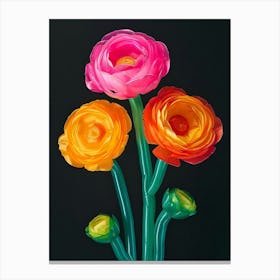 Bright Inflatable Flowers Ranunculus 1 Canvas Print