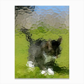 Kitty in the garden Canvas Print