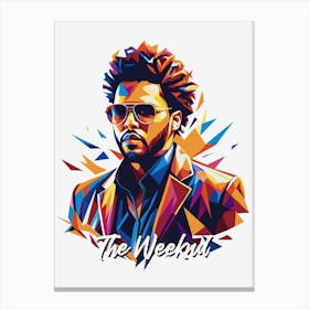 The Weeknd 02 Portrait Music Icon WPAP Pop Art Style Canvas Print