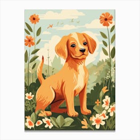 Baby Animal Illustration  Puppy 4 Canvas Print