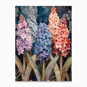 Hyacinths Inspired By William Morris Canvas Print