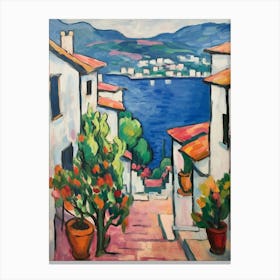 Lake Como Italy 1 Fauvist Painting Canvas Print