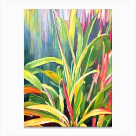 Snake Plant 3 Impressionist Painting Plant Canvas Print