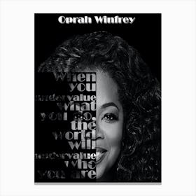 Oprah Winfrey Quotes Canvas Print