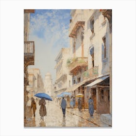 Vintage Paris Street Canvas Print