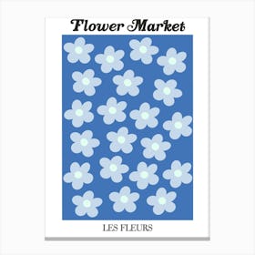 Flower Markets blue Canvas Print