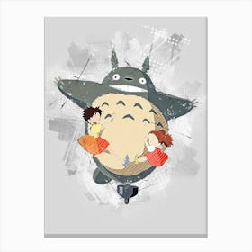 My Neighbor Totoro Graffiti Canvas Print