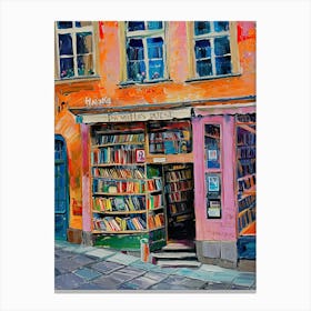 Munich Book Nook Bookshop 3 Canvas Print