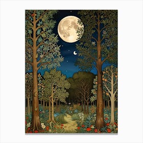 William Morris Moonlight In The Forest 145 Canvas Print