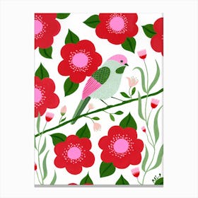 Bird And Bloom Canvas Print