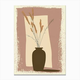 Vase Of Grass Canvas Print