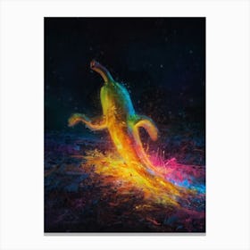 Flaming Banana Canvas Print