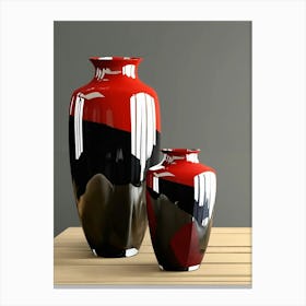 Two Red Vases Canvas Print