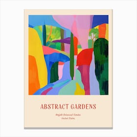Colourful Gardens Norfolk Botanical Garden Usa 1 Red Poster Canvas Print