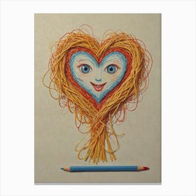 Heart Of Spaghetti Canvas Print