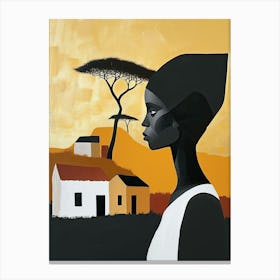 African Woman 49, Boho Canvas Print