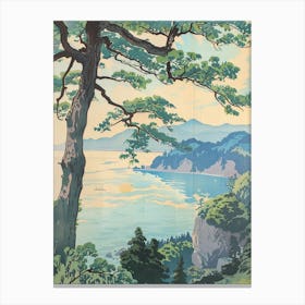 Kagoshima Japan 2 Retro Illustration Canvas Print