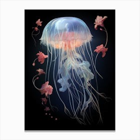 Moon Jellyfish Illustration 2 Canvas Print