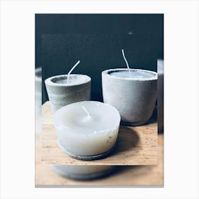 Concrete Candles Canvas Print