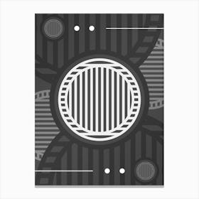 Abstract Geometric Glyph Array in White and Gray n.0039 Canvas Print