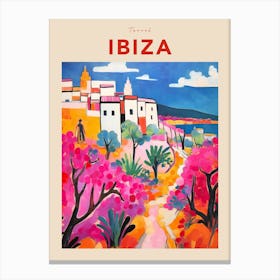 Ibiza Spain 6 Fauvist Travel Poster Canvas Print