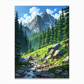 Mountain Stream Canvas Print